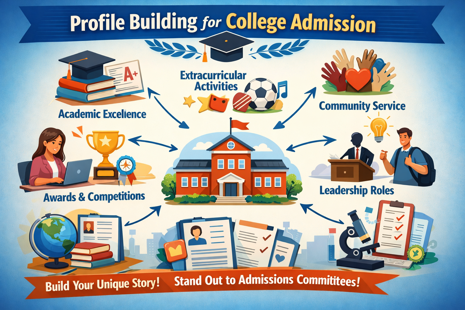 Profile building for college admission.