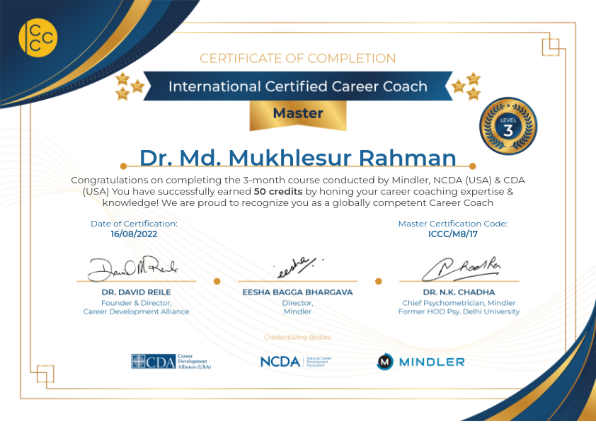 ICCC Master Certificate